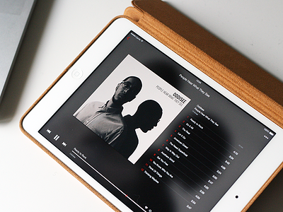 iPad Music Player [Landscape] album app blur cover discover ipad landscape mobile music player song tracklist