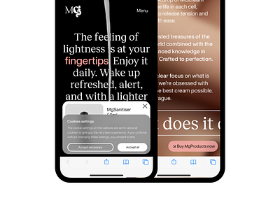 MGsanitizer – website preview awwwards cookies design identity interface iphone mgcream najbrt new preview small studio najbrt ui update user interface website