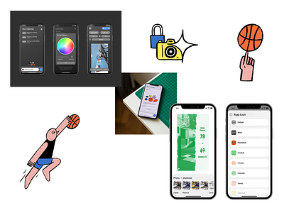 Sporties – UI collage app design identity illustrations interface iphone logo new ui user interface ux website