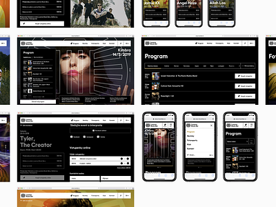Lucerna Music Bar – overview concept design identity interface iphone mobile first program studio najbrt typography user interface ux website white space