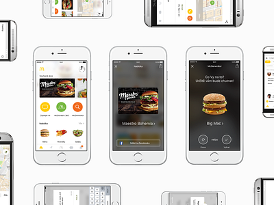 McDonald's Mobile Apps (2017) 2017 android app archive cleevio czech design global ios iphone logo market mcd mcdonalds ui user interface ux ux design wireframe