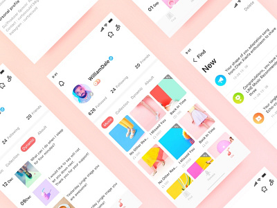 Personal Center app live pink ue ui