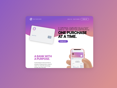 WaterCard app app design ui ux watercard web design website