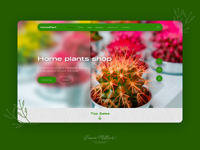HomePlant shop web design concept adobe photoshop design figma home plant online store ui uiux web design webdesign webstore