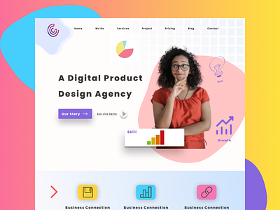 Agency landing page appui branding designer digitalagency figma figmadesign graphic design redesign