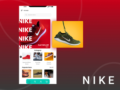 Nike shoe app design