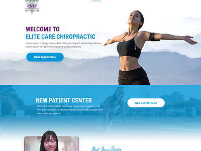 Elite Care Chiropractic angular creative css3 design html5 marketing modern react redesign responsive ui ux website