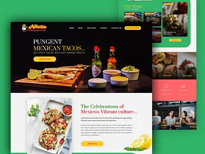 Mexican Food Restaurant branding creative design icon illustration modern typography ui ux website