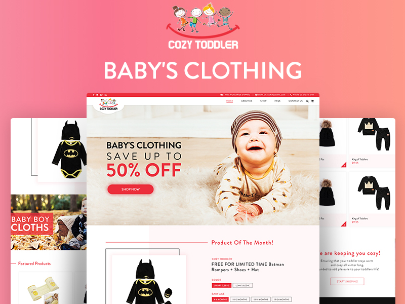 Baby Clothing site!!! by Rajnish on Dribbble