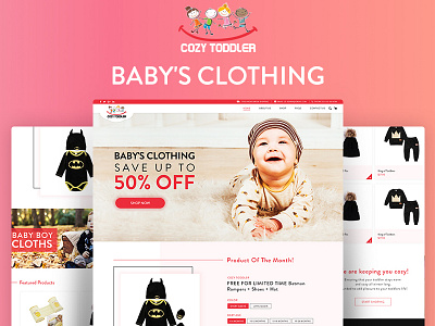 Baby Clothing Website!!! baby clothing design e commerce ui ux website