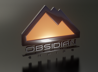 Obsidian Empire Logo 3d branding graphic design logo