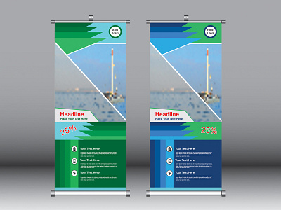 Roll up banner design design graphic design illustration roll up banner design vector