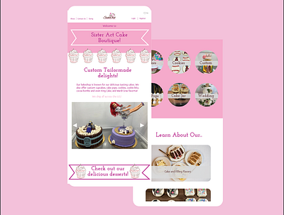 Landing Page 003 bakery branding cupcakes dailyui landingpage mobileui ui