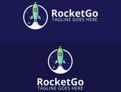 Rocket Go logo black blue branding business company logo company logo template creative logo design go inspiration logo logo maker minimal modern professional rocket sky template vector white