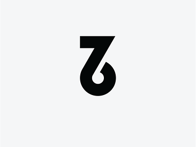 7 + 6 Number logo concept 6 7 black brand combination design icon logo mark monogram number vector
