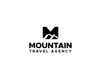 M + Mountain - Minimal Mountain Logo agency agency logo best logo branding business card company logo creative logo design flat logo luxury minimal mountain new logo travel vector