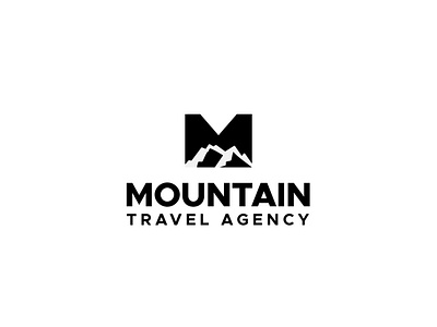 M + Mountain - Minimal Mountain Logo