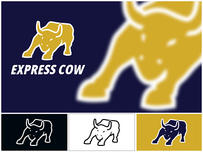 Express cow / Animal Logo 3d adobe illustrator agency animal animation branding character company logo company logo template creative logo design graphic design identity illustration logo motion graphics ui ux vector