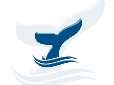 Whale tail logo beluga branding cetacean design fish identity illustration logo logo design logo maker logos mark minimalist ocean sea tail vector water wave whale