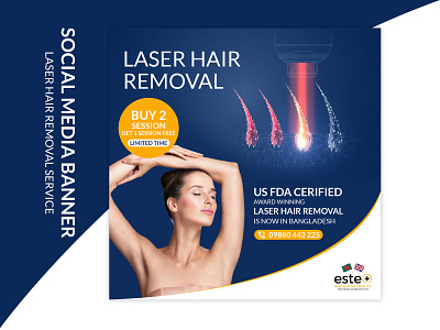 Social Media Banner | Laser hair
removal Service
