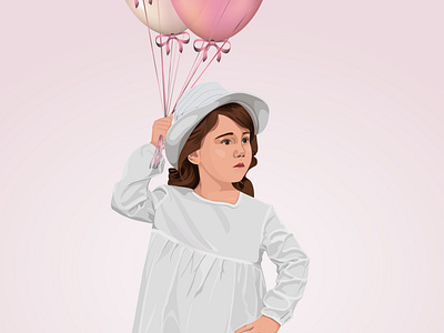 Girl with balloons