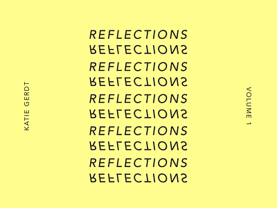 Reflections – Unused Cover Art black and white print typographic typography