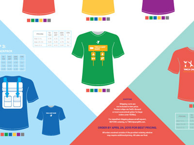 Camp Tee Mailer Interior direct mail angles camp tees