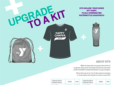 YMCA Promo diagonal direct mail tees ymca