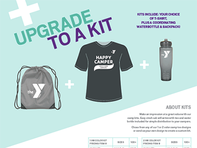 YMCA Promo diagonal direct mail tees ymca
