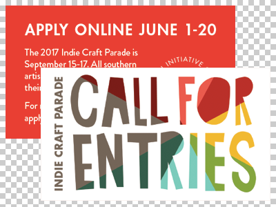 Call for Entries Tiny Card call for entries business card multi-color artist indie craft parade