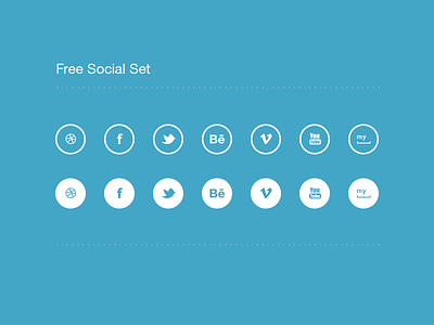 Social Icon Set *(free psd)