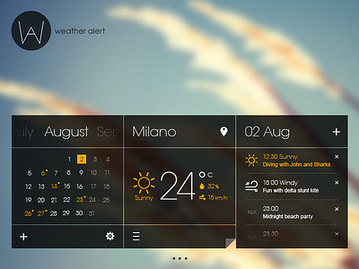 weather alert *random mini screens alert calendar flat icon minimal transparent ui weather
