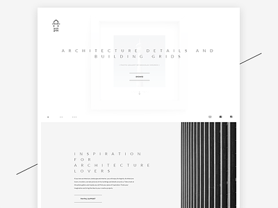 Archigrids architecture blackandwhite gallery minimal minimalistic ui ux web