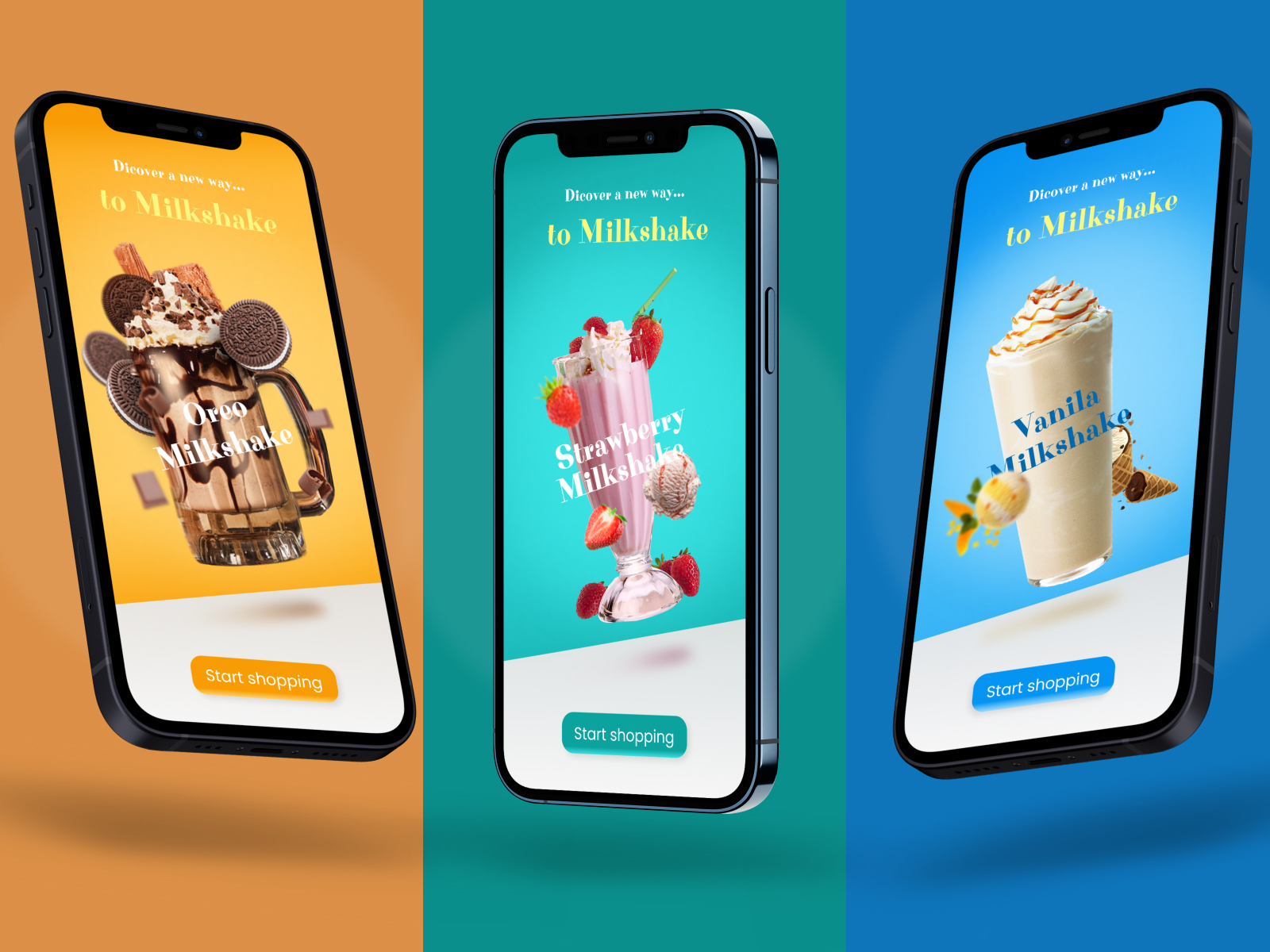 Mobile App Mobile App Milkshake Mockup