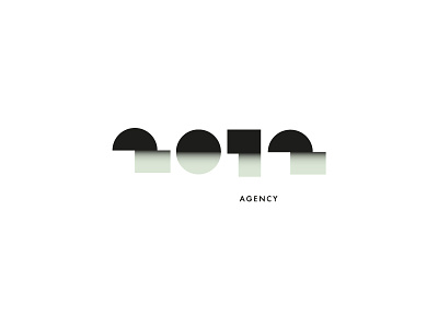 2012 Agency bw geometry gradient logo modernism