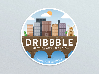 Dribbble Meetup Amsterdam Sticker ams amsterdam badge dribbble meetup elastique icon iconfinder illustration logo sticker vector