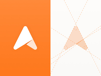 Side Project Logo abstract logo app brand design brand identity bright logo gradient lines logo orange sketch ui design ux design