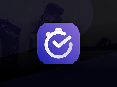 Meauve Interval Timer Logo abstract logo side project ux design app brand design brand identity bright logo logo purple sketch timer ui design