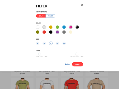 E-commerce filter adaptive design branding design ecommerce logo typography ui ux web