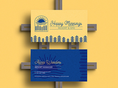 Business Card Design for a Resort & Spa branding design graphic design illustration logo typography vector
