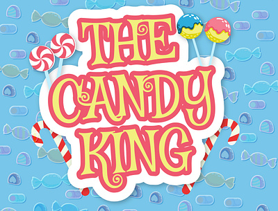 THE CANDY KING LOGO app branding design graphic design illustration logo typography ui ux vector