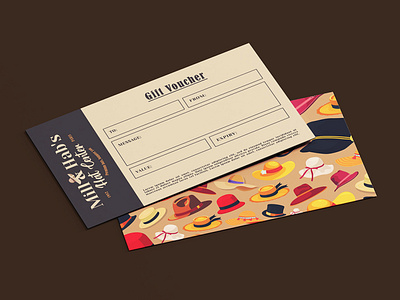 GIFT VOUCHER - MILL & HAB'S HAT CENTER animation app branding design graphic design illustration logo typography ui ux vector