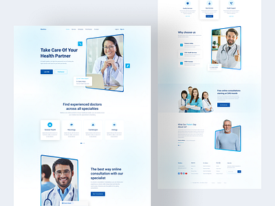 Doctor Appointment Landing Page appointment clean clinic colors consultation design doctor doctor appointment health health care hospital web landing page medical web medicine minimal patient ui ux web design web site