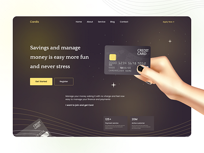 Cardis - Financial Header Concept application banking card credit card crypto digital banking finance financial managment app fintech header investments landing page loan service money payments saas transactions uiux web design web site