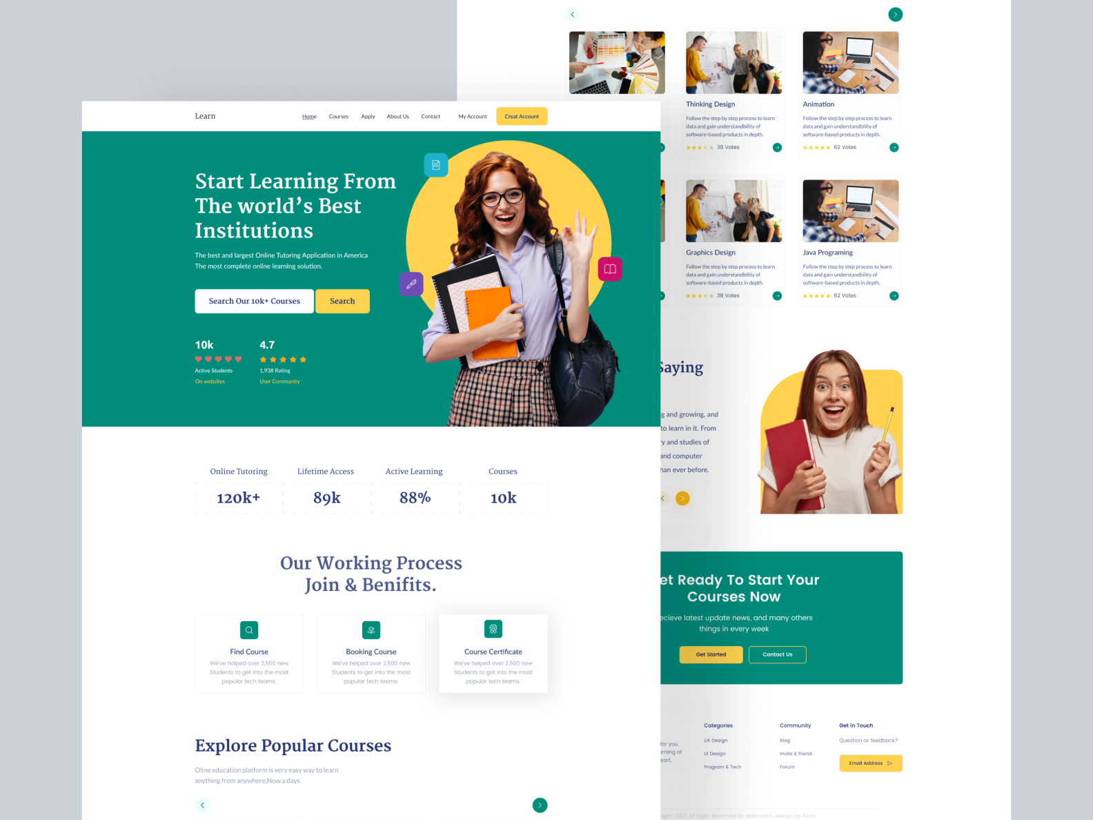 learn-web-platform-for-online-education-by-aminul-islam-on-dribbble