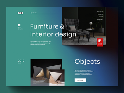 Hi Dribbble!!!👋 design dribbble furniture interior landing page ui web