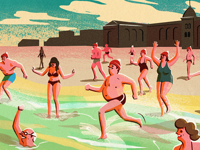 New Year Traditions: Holland new year holland tradition netherlands swimming north sea beach