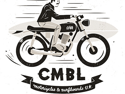 CMBL badass biker cmbl leather jacket motorbike motorcycle surfboard