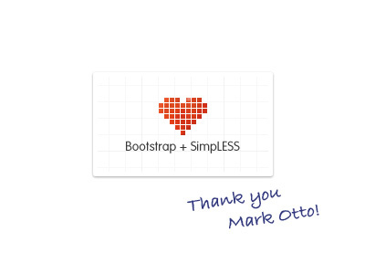 Bootstrap <3 Simpless bootstrap less mark otto simpless twitter