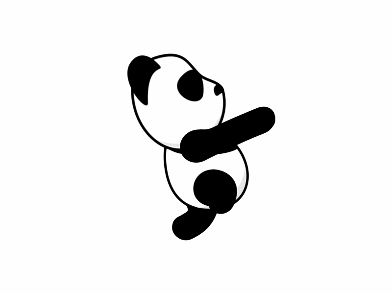 Dancing Panda animal animation bear cute dancing gif man panda running